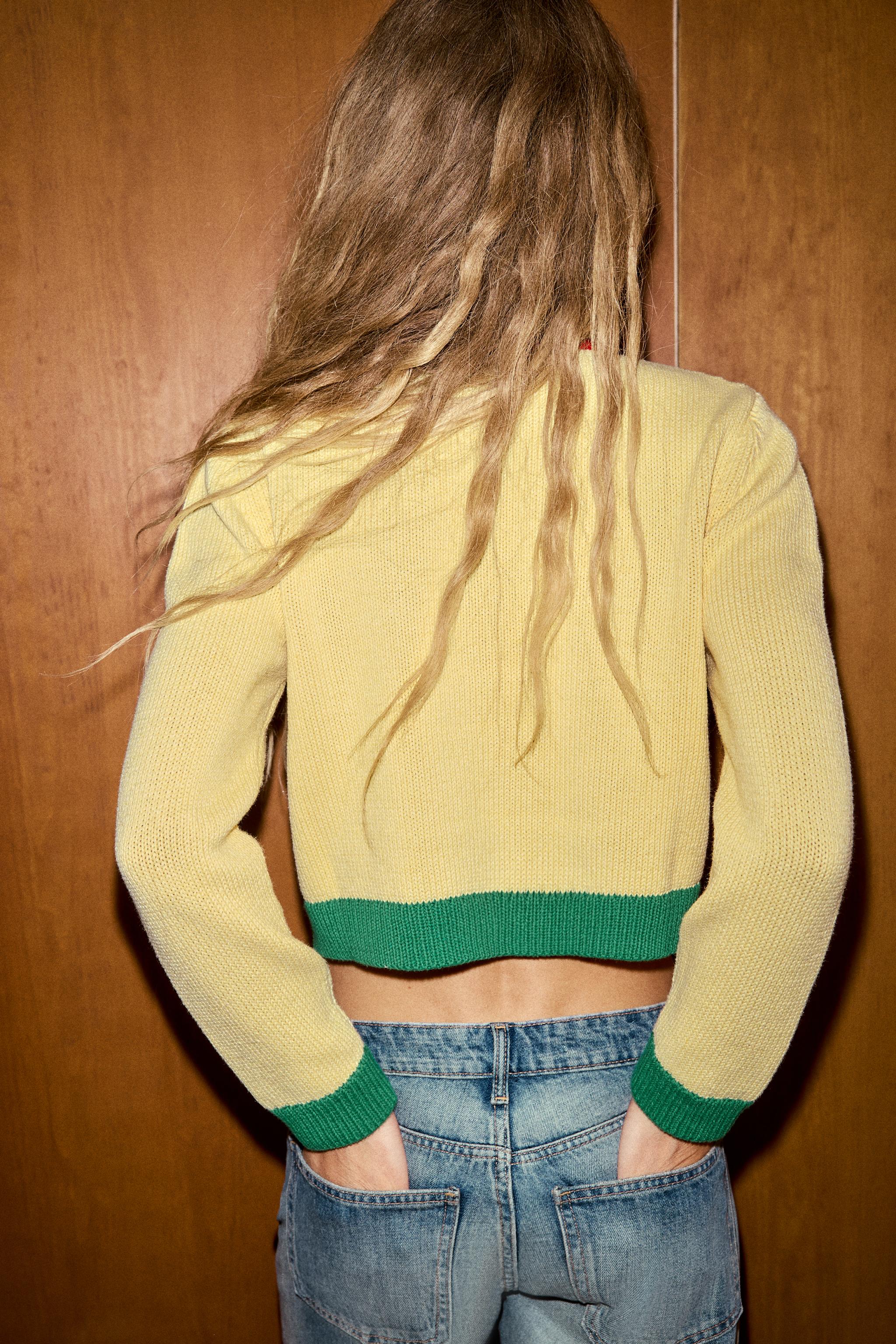 GILET EN MAILLE COLOR BLOCK